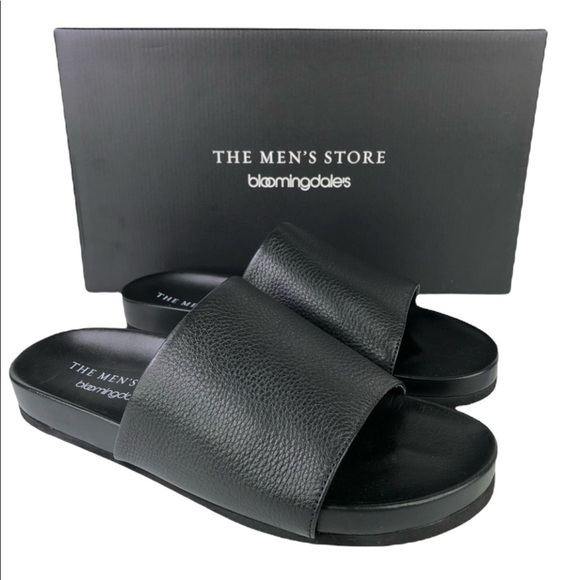 The Men’s Store Bloomingdales Smith Slide Sandals - Picture 1 of 8